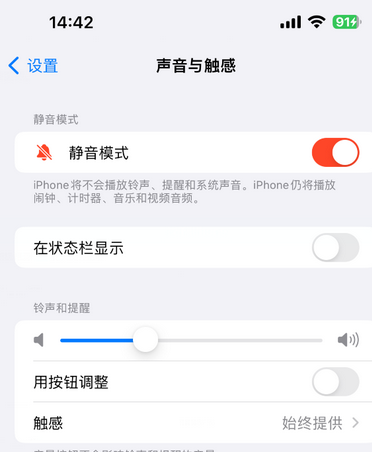 瑞安苹果15Pro维修网点分享iPhone15Pro系列机型中隐藏静音图标 